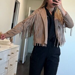 Tan Fringe Women's Jacket